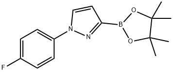 1H-Pyrazole, 1-(4-fluorophenyl)-3-(4,4,5,5-tetramethyl-1,3,2-dioxaborolan-2-yl)- Struktur