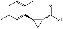 trans-2-(2，5-dimethylphenyl)cyclopropane-1-carboxylic acid Struktur