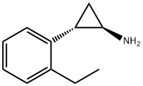 trans-2-(2-ethylphenyl)cyclopropan-1-amine hydrochloride Struktur