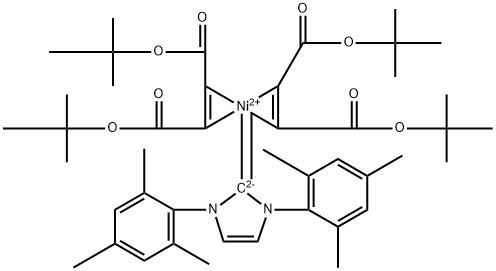 (1,3-Dimesitylimidazol-2-ylidene)nickel(0) Bis(di-tert-butyl Fumarate) Struktur