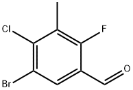 5-Bromo-4-chloro-2-fluoro-3-methylbenzaldehyde Struktur