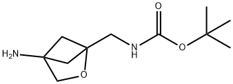 Carbamic acid, N-[(4-amino-2-oxabicyclo[2.1.1]hex-1-yl)methyl]-, 1,1-dimethylethyl ester Struktur