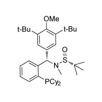 [S(R)]-N-[(S)-[3,5-Bis(1,1-dimethylethyl)-4-methoxyphenyl][2-(dicyclohexylphosphino)phenyl]methyl]-N,2-dimethyl-2-propanesulfinamide 結(jié)構(gòu)式