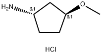 trans-3-methoxycyclopentan-1-amine hydrochloride Struktur