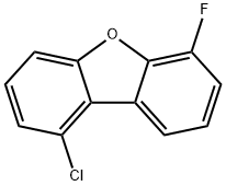 1-chloro-6-fluorodibenzofuran Struktur