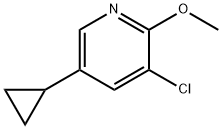 Pyridine, 3-chloro-5-cyclopropyl-2-methoxy- Struktur