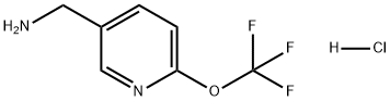 3-Pyridinemethanamine, 6-(trifluoromethoxy)-, hydrochloride (1:1) Struktur