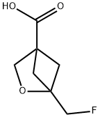 2-Oxabicyclo[2.1.1]hexane-4-carboxylic acid, 1-(fluoromethyl)- Struktur