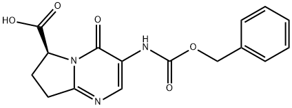 Pyrrolo[1,2-a]pyrimidine-6-carboxylic acid, 4,6,7,8-tetrahydro-4-oxo-3-[[(phenylmethoxy)carbonyl]amino]-, (6S)- Struktur