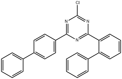 2-([1,1'-biphenyl]-2-yl)-4-([1,1'-biphenyl]-4-yl)-6-chloro-1,3,5-triazine Struktur