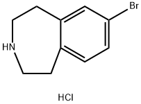 1H-3-Benzazepine, 7-bromo-2,3,4,5-tetrahydro-, hydrochloride (1:1) Struktur