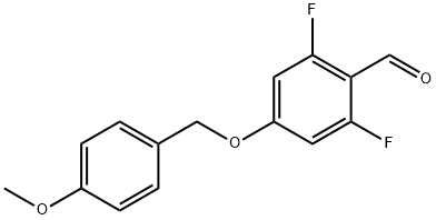 2,6-Difluoro-4-[(4-methoxyphenyl)methoxy]benzaldehyde Struktur