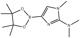 1H-Imidazol-2-amine, N,N,1-trimethyl-4-(4,4,5,5-tetramethyl-1,3,2-dioxaborolan-2-yl)- Struktur