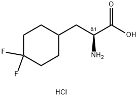 (2S)-2-amino-3-(4,4-difluorocyclohexyl)propanoic acid hydrochloride Struktur