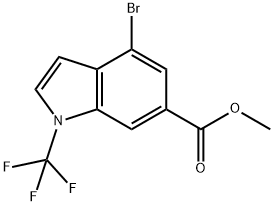 methyl 4-bromo-1-(trifluoromethyl)indole-6-carboxylate Struktur