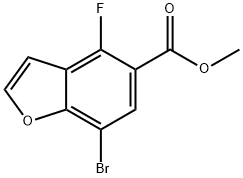 methyl 7-bromo-4-fluoro-benzofuran-5-carboxylate Struktur