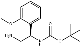 tert-butyl (R)-(2-amino-1-(2-methoxyphenyl)ethyl)carbamate Struktur