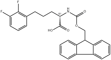 Fmoc-2-amino-5-phenyl(2,3-Difluoro)-L-pentanoic acid Struktur