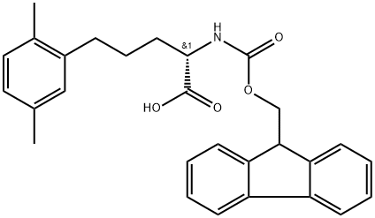 Fmoc-2-amino-5-phenyl(2,5-Dimethyl)-L-pentanoic acid Struktur