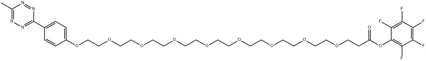 Methyltetrazine-PEG8-PFP ester Struktur