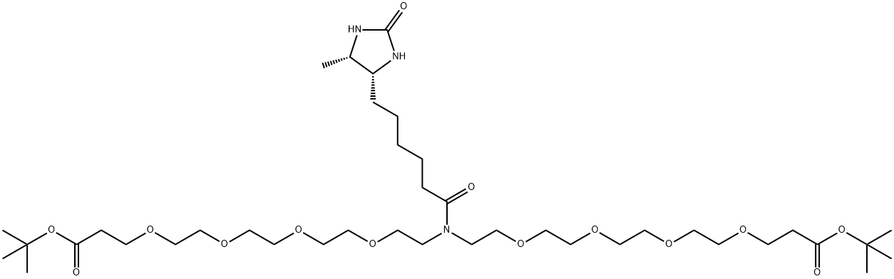 N-Desthiobiotin-N-bis(PEG4-t-butyl ester) Struktur