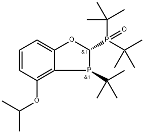 di-tert-butyl((2S,3S)-3-(tert-butyl)-4-isopropoxy-2,3-dihydrobenzo[d][1,3]oxaphosphol-2-yl)phosphine oxide Struktur