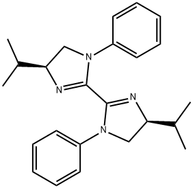 2,2'-Bi-1H-imidazole, 4,4',5,5'-tetrahydro-4,4'-bis(1-methylethyl)-1,1'-diphenyl-, (4S,4'S)- Struktur