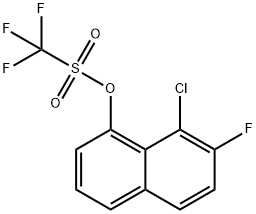 Methanesulfonic acid, 1,1,1-trifluoro-, 8-chloro-7-fluoro-1-naphthalenyl ester Struktur