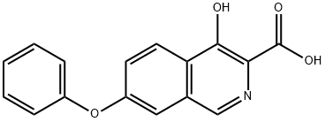 3-Isoquinolinecarboxylic acid, 4-hydroxy-7-phenoxy- Structure