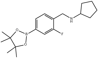 4-(N-Cyclopentylaminomethyl)-3-fluorophenylboronic acid, pinacol ester Struktur