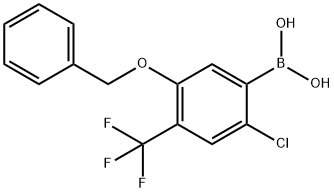 5-(Benzyloxy)-2-chloro-4-(trifluoromethyl)phenylboronic acid Struktur