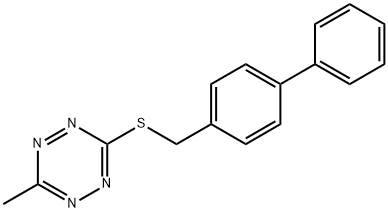 1,2,4,5-Tetrazine, 3-[([1,1'-biphenyl]-4-ylmethyl)thio]-6-methyl- Struktur