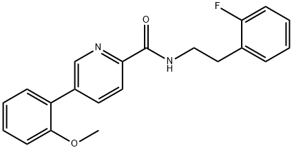 N-(2-Fluorophenethyl)-5-(2-methoxyphenyl)picolinamide Struktur