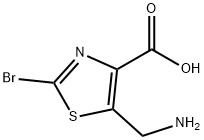 5-(氨甲基)-2-溴-4-噻唑羧酸, 2383694-00-4, 結(jié)構(gòu)式