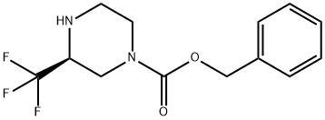 (S)-3-Trifluoromethyl-piperazine-1-carboxylic acid benzyl ester Struktur