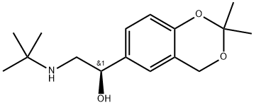 4H-1,3-Benzodioxin-6-methanol, α-[[(1,1-dimethylethyl)amino]methyl]-2,2-dimethyl-, (αR)- Struktur