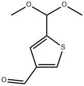 5-(Dimethoxymethyl)thiophene-3-carbaldehyde Struktur