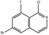 Isoquinoline, 6-bromo-1-chloro-8-fluoro- Struktur