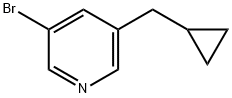 Pyridine, 3-bromo-5-(cyclopropylmethyl)- Struktur