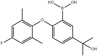 Boronic acid, B-[2-(4-fluoro-2,6-dimethylphenoxy)-5-(1-hydroxy-1-methylethyl)phenyl]- Struktur