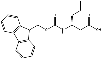 Hexanoic acid, 3-[[(9H-fluoren-9-ylmethoxy)carbonyl]amino]-, (3R)- Struktur