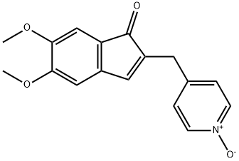 1H-Inden-1-one, 5,6-dimethoxy-2-[(1-oxido-4-pyridinyl)methyl]- Struktur