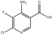 3-Pyridinecarboxylic acid, 4-amino-6-chloro-5-fluoro- Struktur