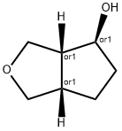 rel-(3aR,4S,6aS)-Hexahydro-cyclopenta[c]furan-4-ol Struktur