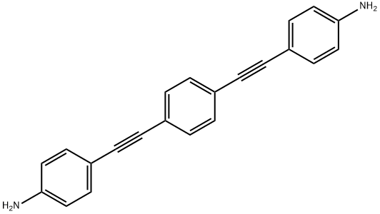 4,4’-(1,4-phenylenebis(ethyne-2,1-diyl))dianiline Struktur