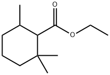 Cyclohexanecarboxylic acid, 2,2,6-trimethyl-, ethyl ester Struktur