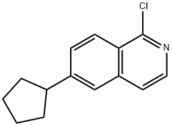 Isoquinoline, 1-chloro-6-cyclopentyl- Struktur