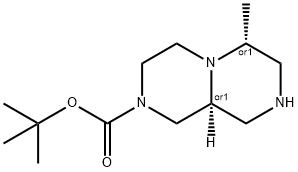 2H-Pyrazino[1,2-a]pyrazine-2-carboxylic acid, octahydro-6-methyl-, 1,1-dimethylethyl ester, (6R,9aS)-rel- Struktur