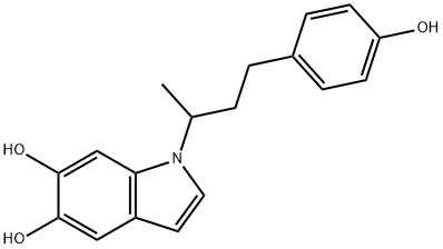 1H-?Indole-?5,?6-?diol, 1-?[3-?(4-?hydroxyphenyl)?-?1-?methylpropyl]?- Struktur