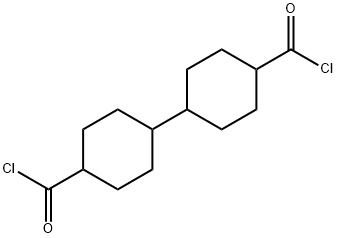 Bi(cyclohexane)-4 4'-dicarbonyl dichloride Struktur